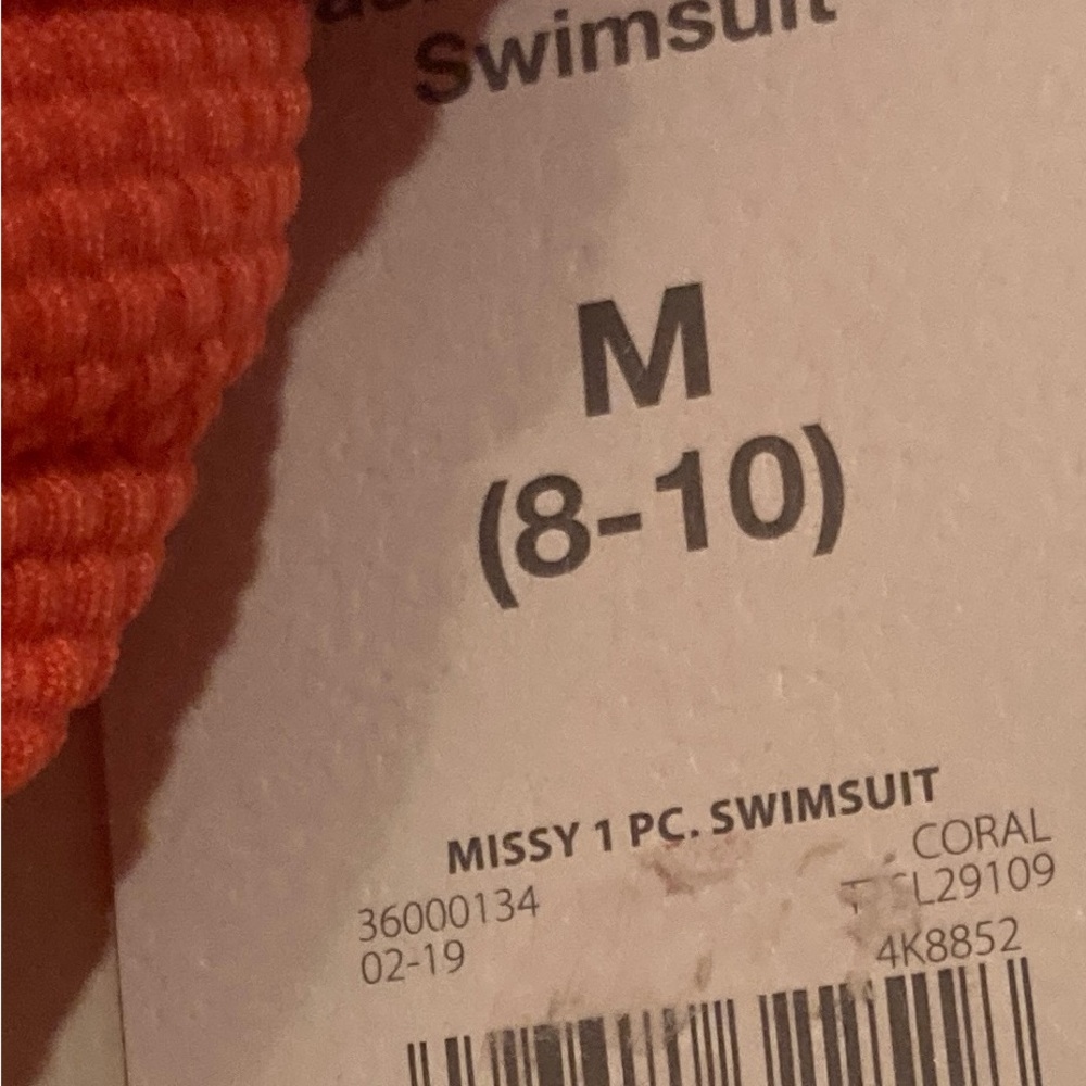 NWT☀️Time and Tru Coral Bathing Suit Size M - Picture 8 of 8